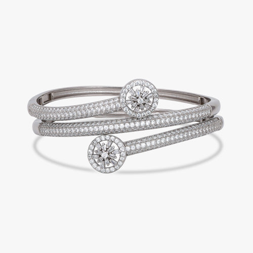 Load image 1 in gallery view. The Grand Halo Wrap Bangle