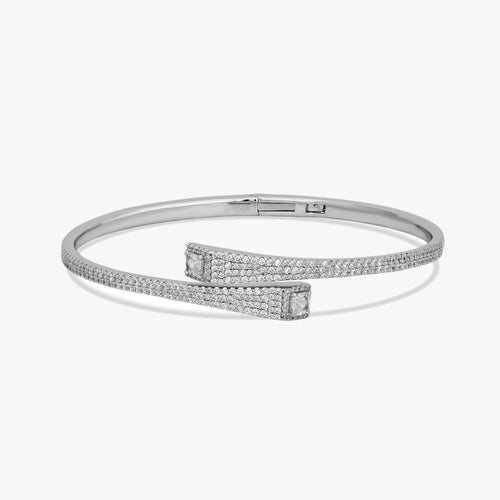 Load image 1 in gallery view. The Luxe Wrap Solitaire Bangle