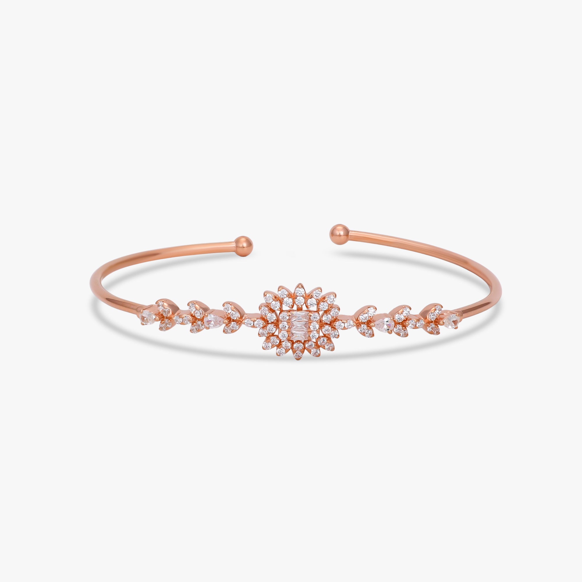 Blush Geometric Solitaire Cuff