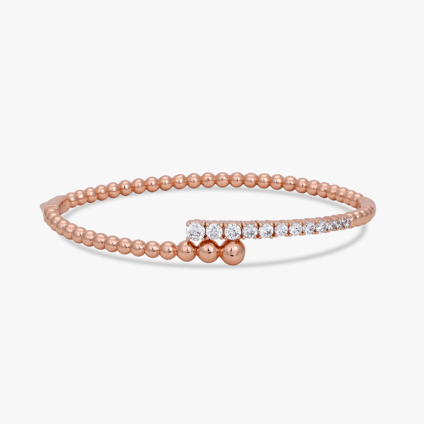 Serpentine Sparkle Rose Bangle