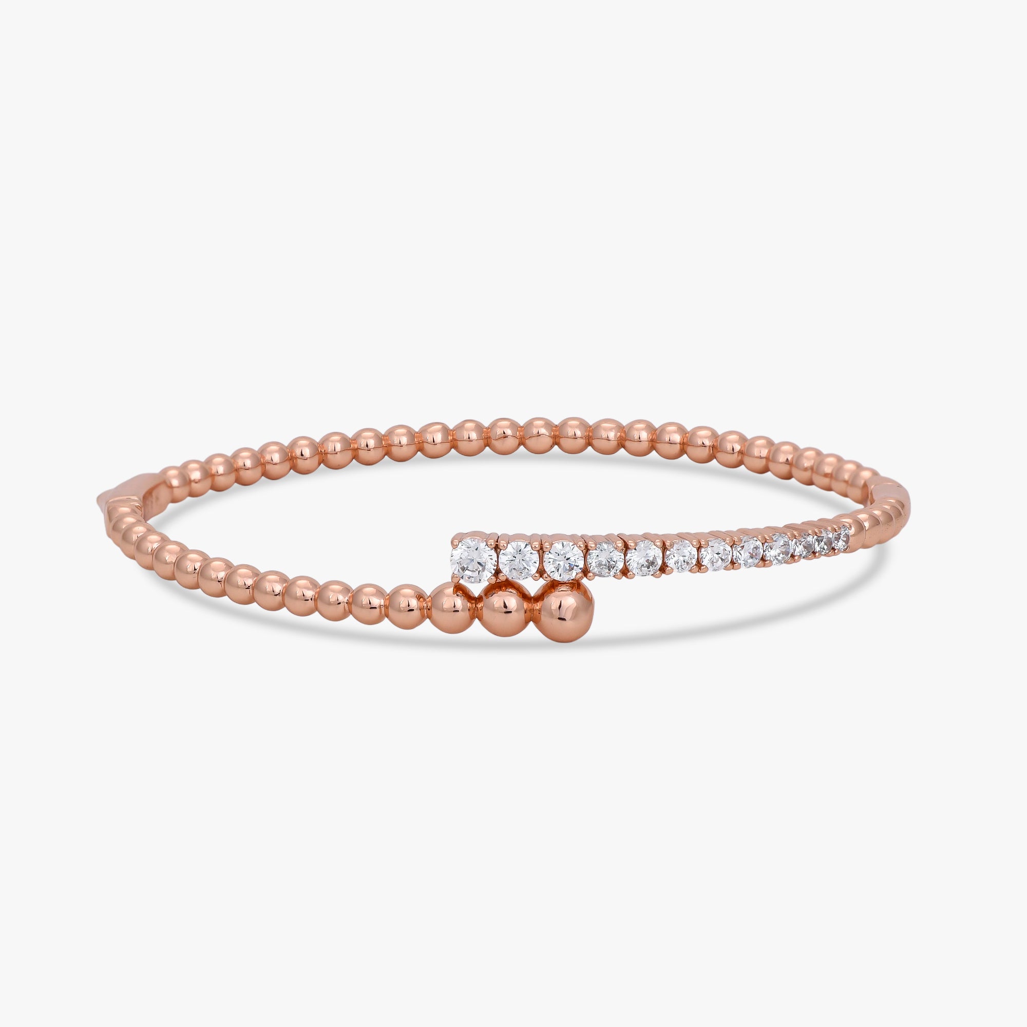 Serpentine Sparkle Rose Bangle