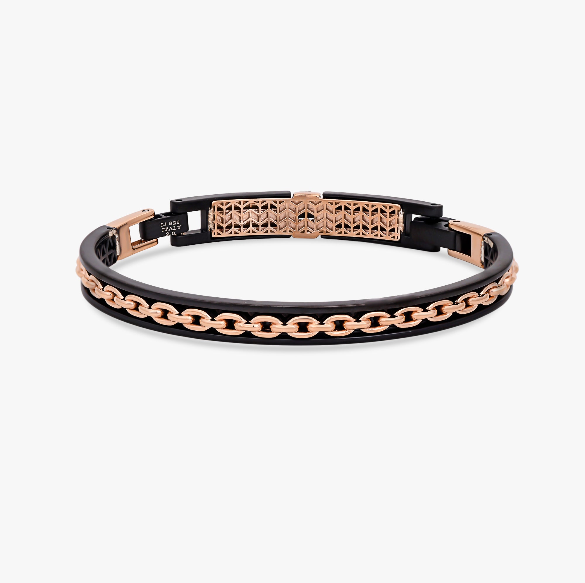 Rose Gold & Black Chain Bracelet