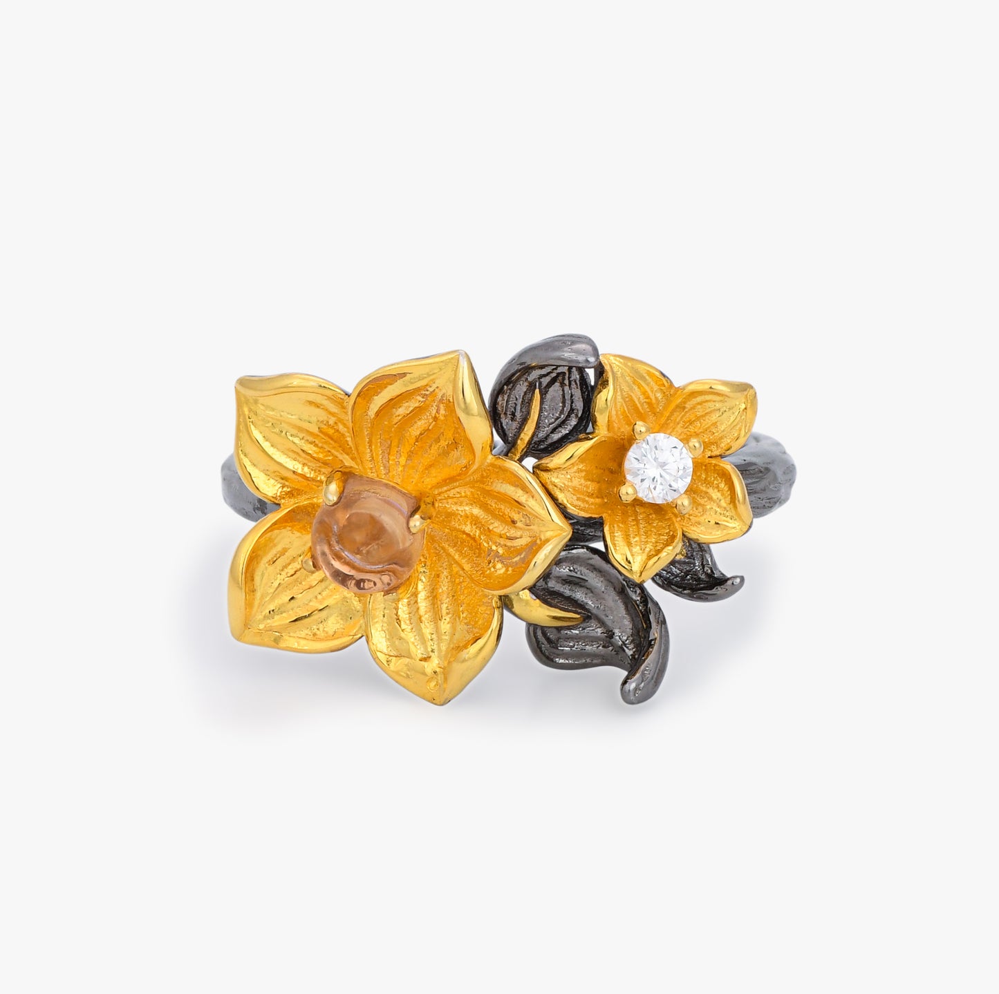 Antique Meadow Twin-Bloom Ring