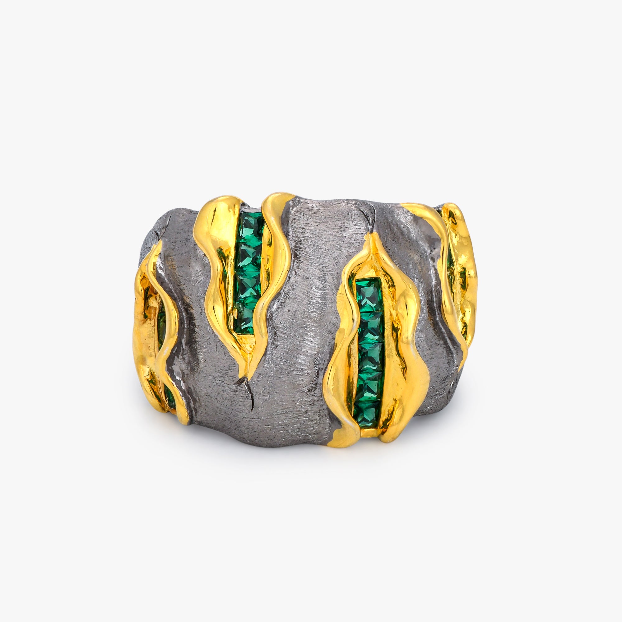 Gilded Earth Statement Ring
