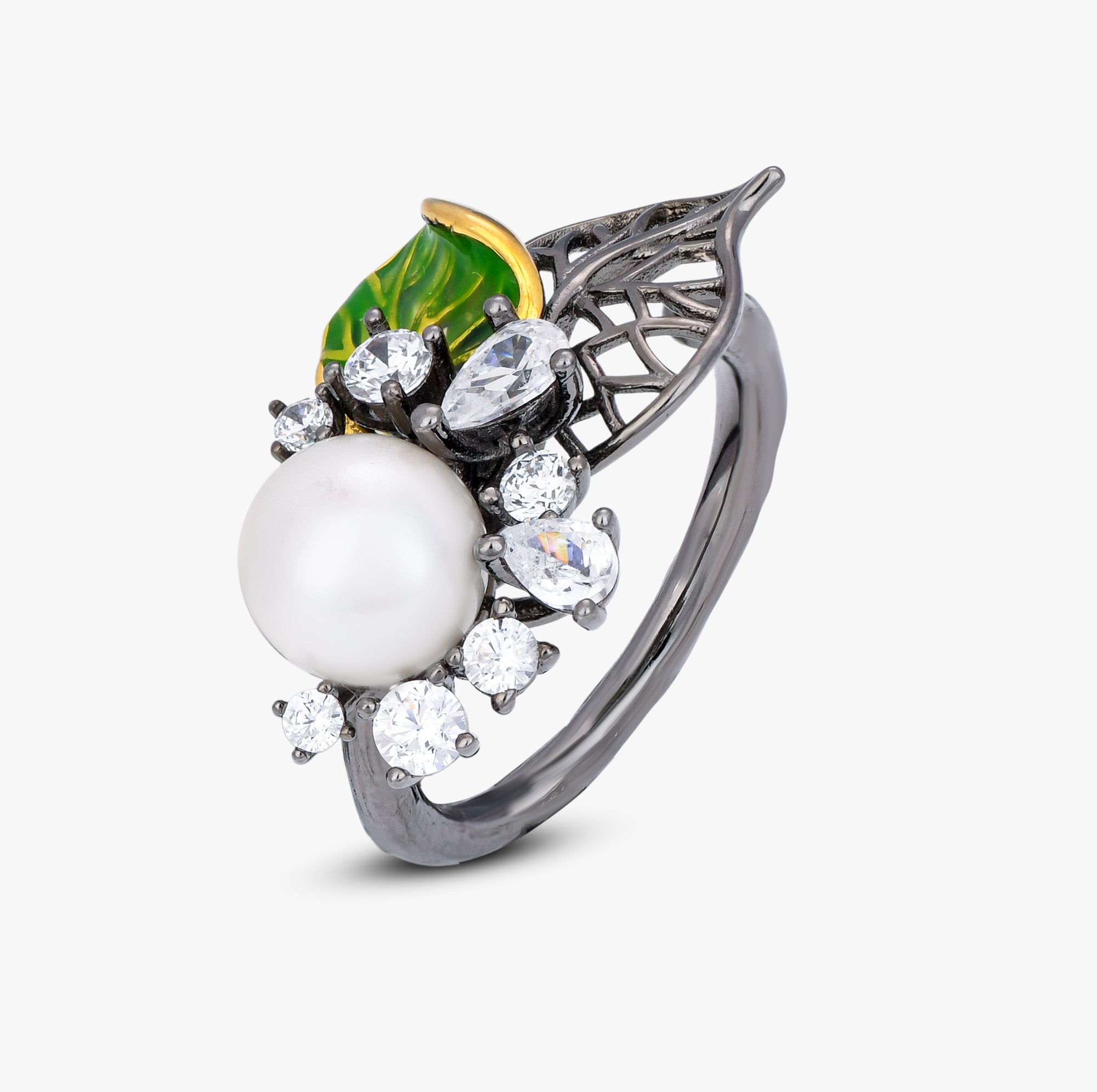 The Venetian Laurel Pearl Ring