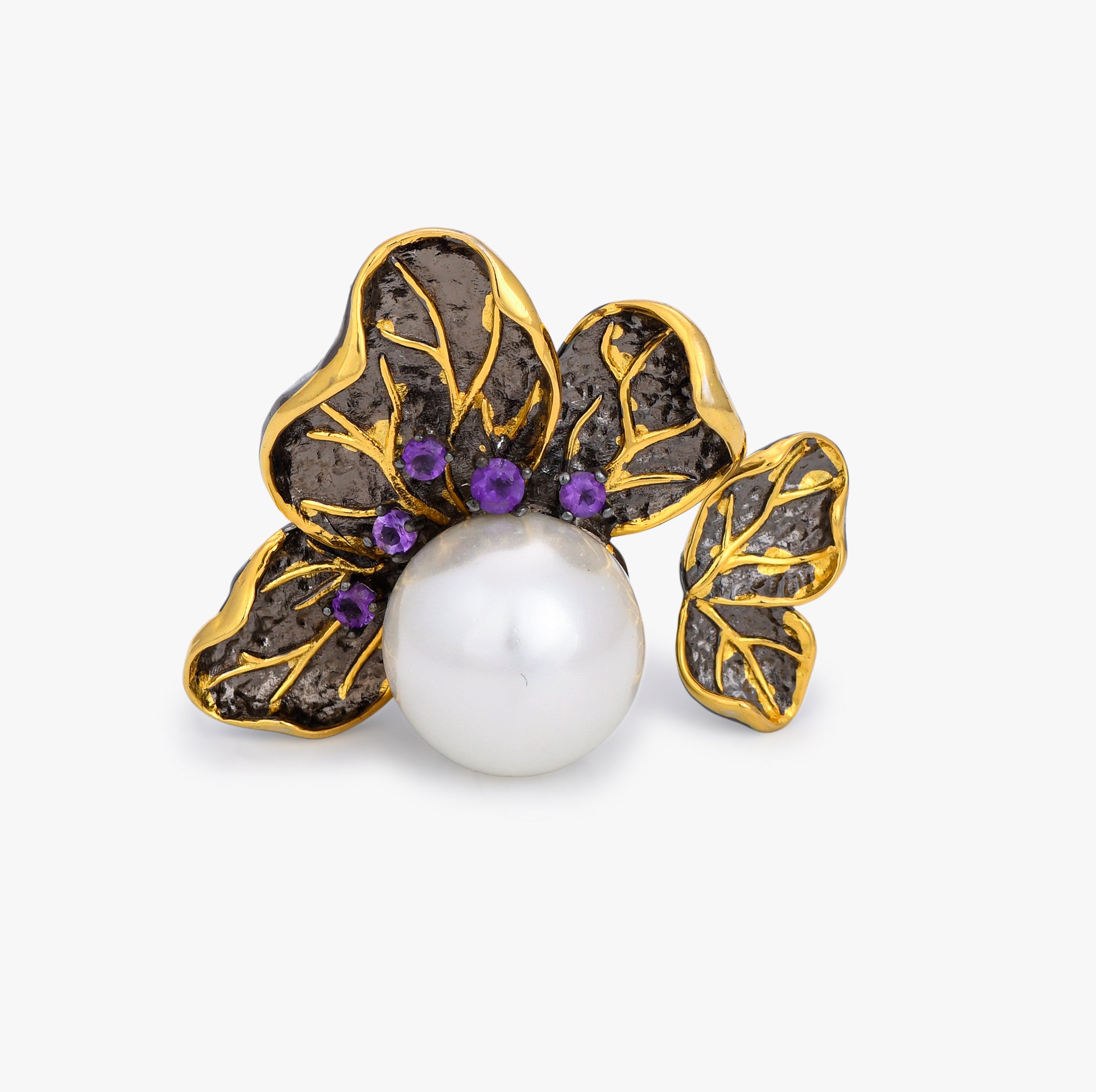 Antique Gilded Butterfly Ring