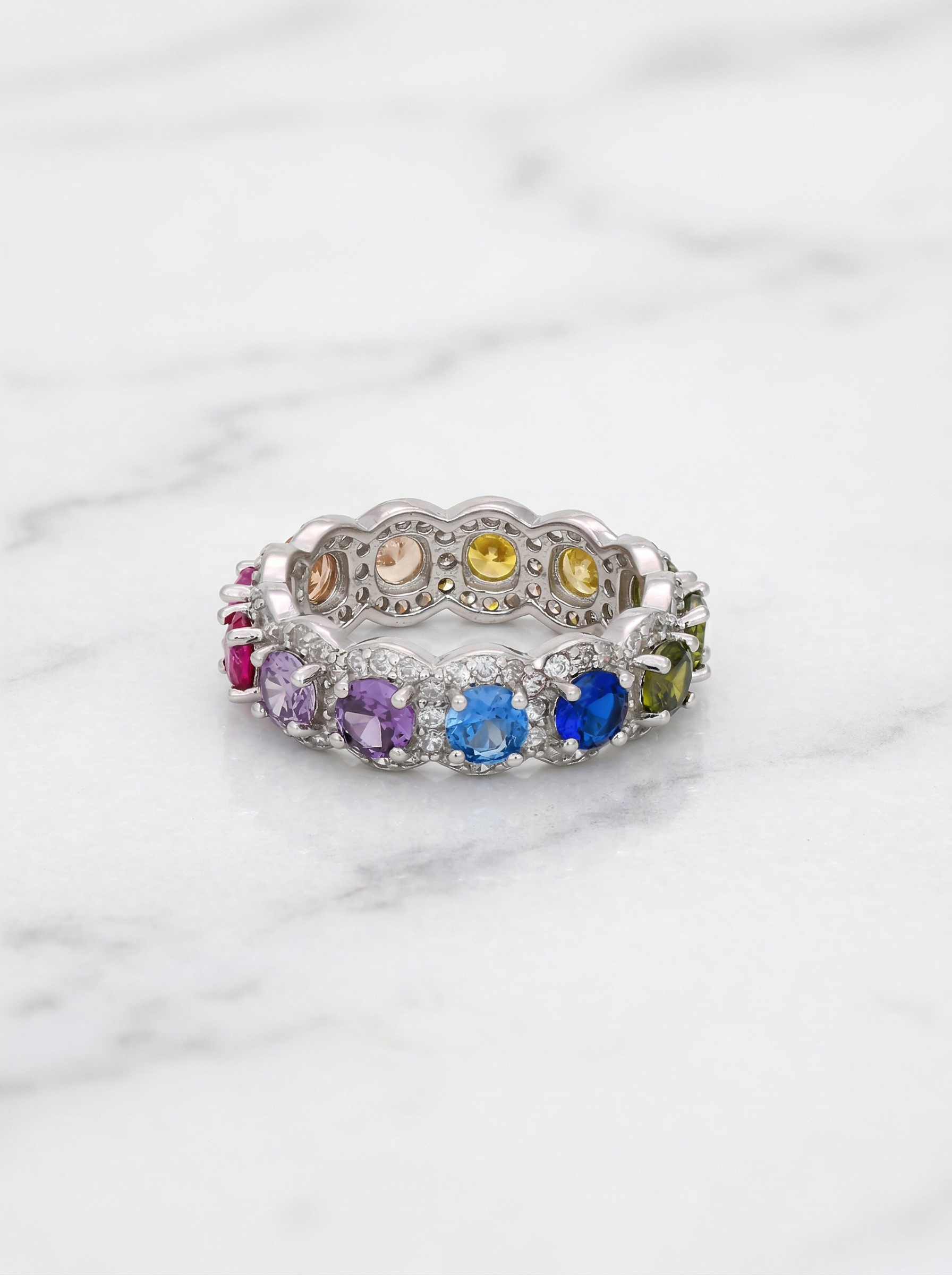 Multi-Color Eternity Band