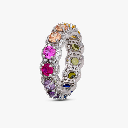 Load image 1 in gallery view. Multi-Color Eternity Band
