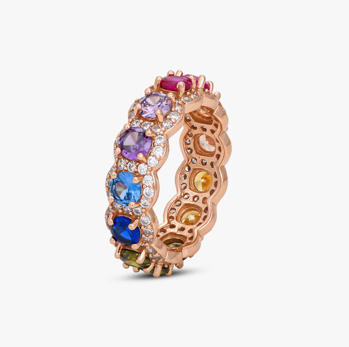 Load image 1 in gallery view. Multi-Color Eternity Band