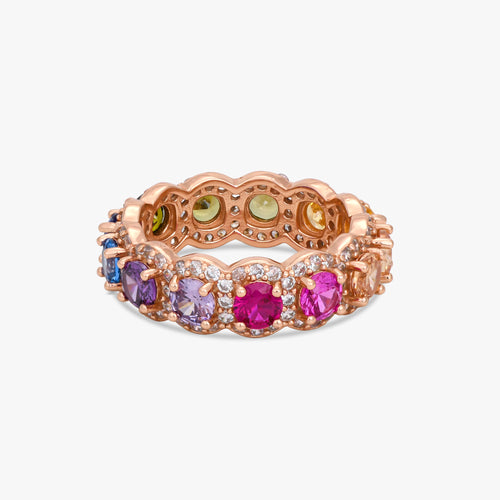 Load image 1 in gallery view. Multi-Color Eternity Band