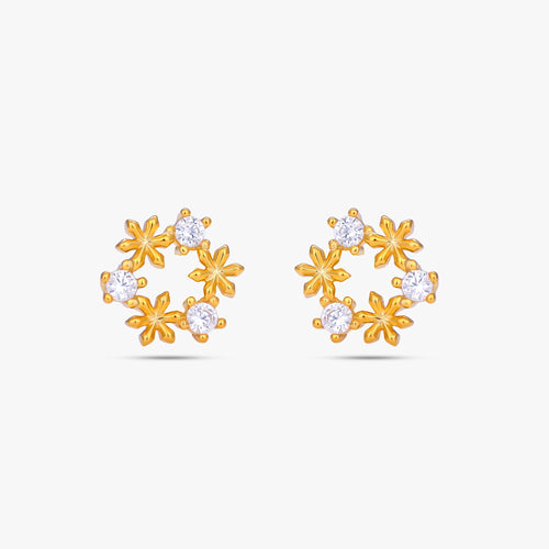 Load image 1 in gallery view. Rose Petal Crown Studs