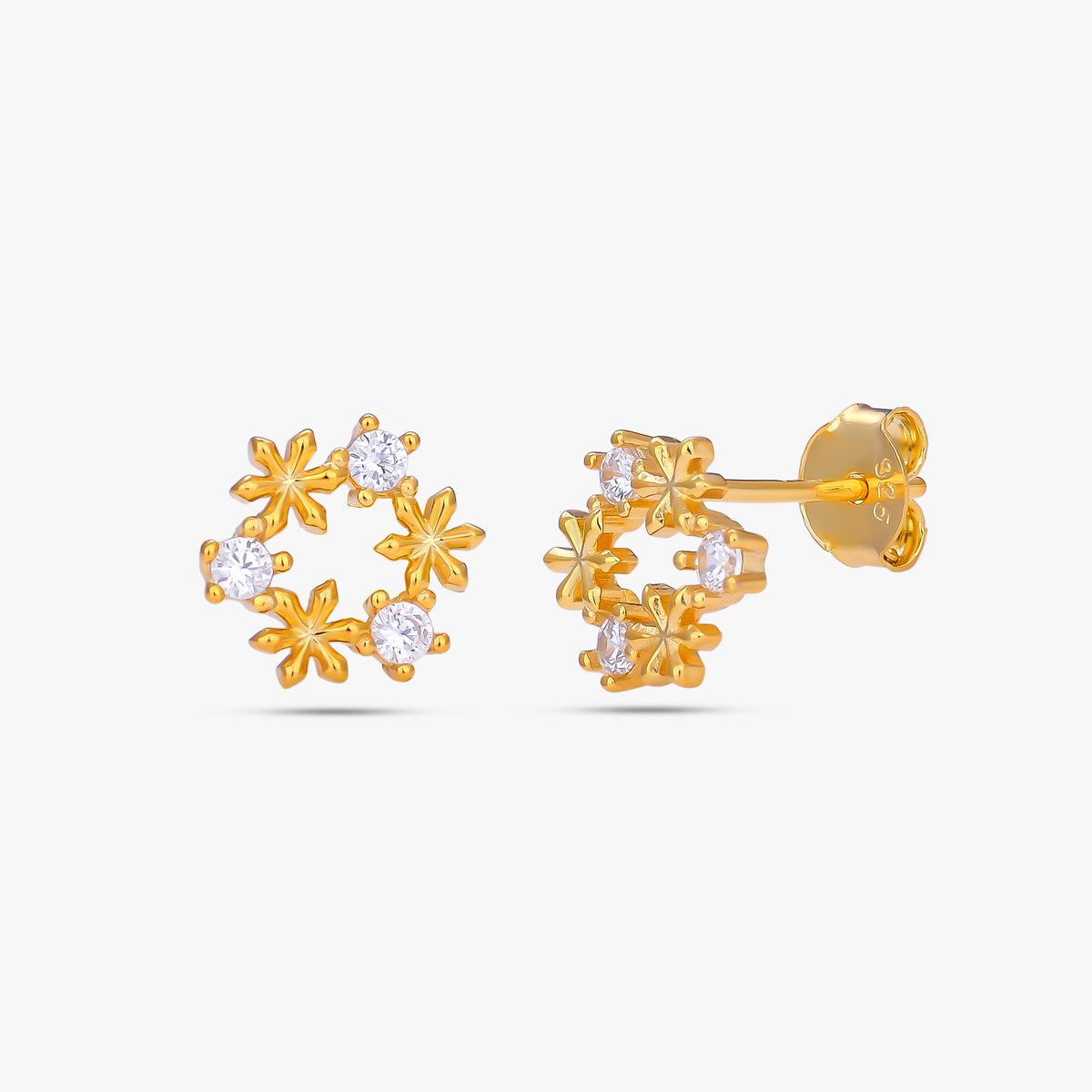 Rose Petal Crown Studs