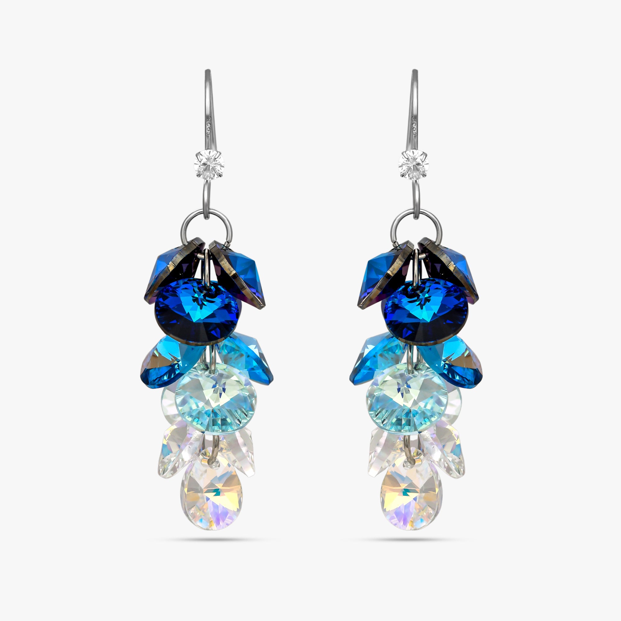 Blue Gradient Crystal Earrings
