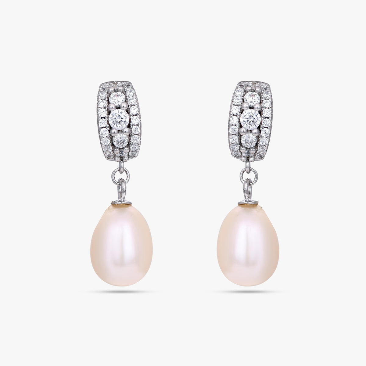 Celestial Hoop Pearl Earrings