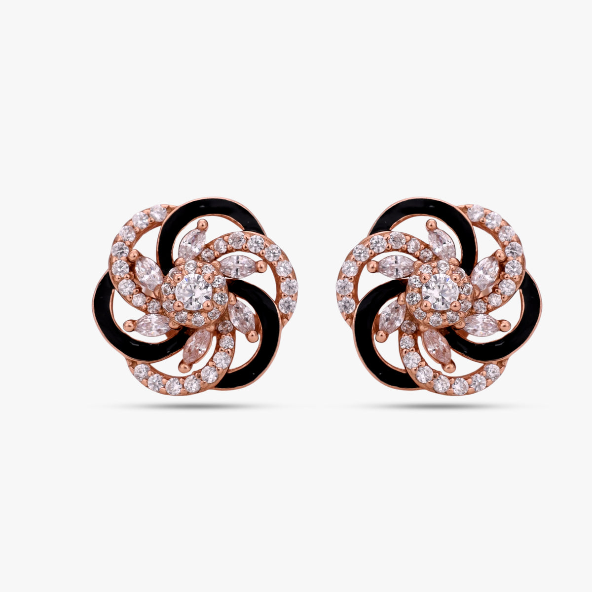 Midnight Ribbon Petal Earrings