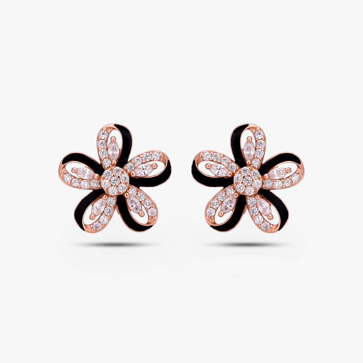 Noir Petal Blossom Studs