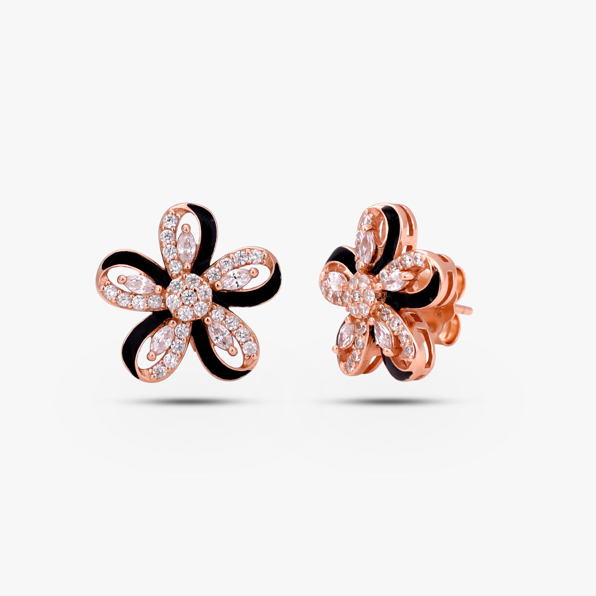 Noir Petal Blossom Studs