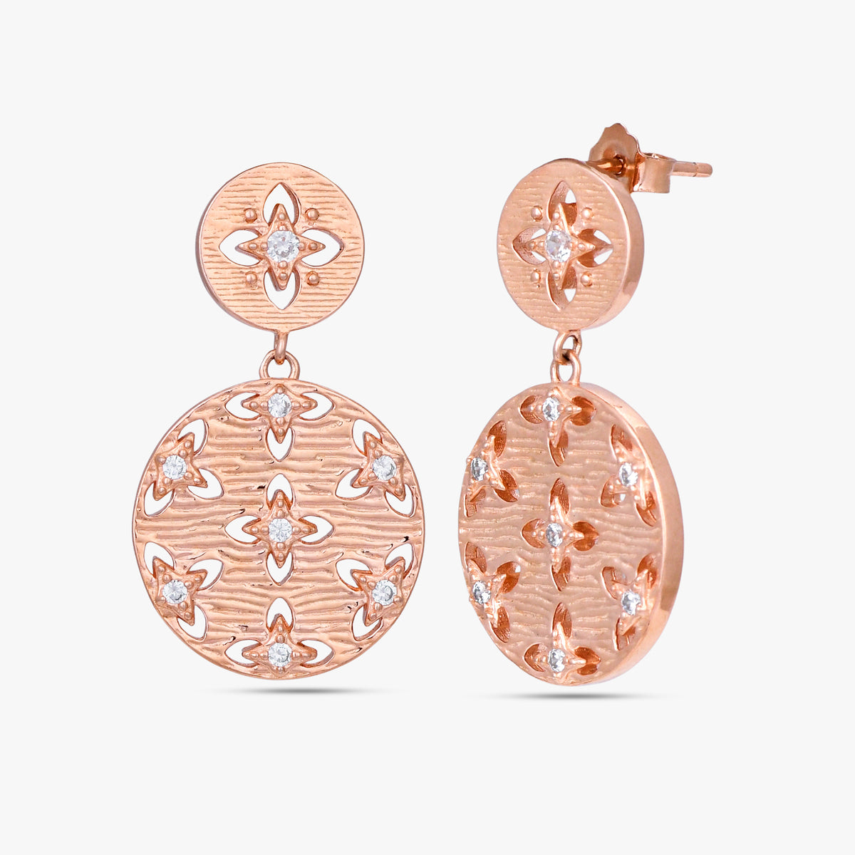 Mystic Charm Rose-Gold Earrings