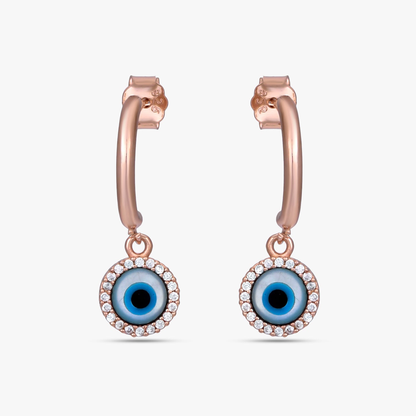 Nazar Halo Hoop Earrings