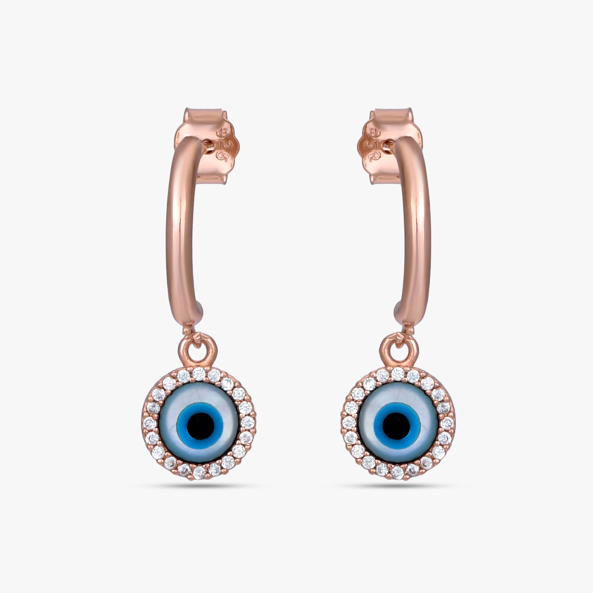 Nazar Halo Hoop Earrings