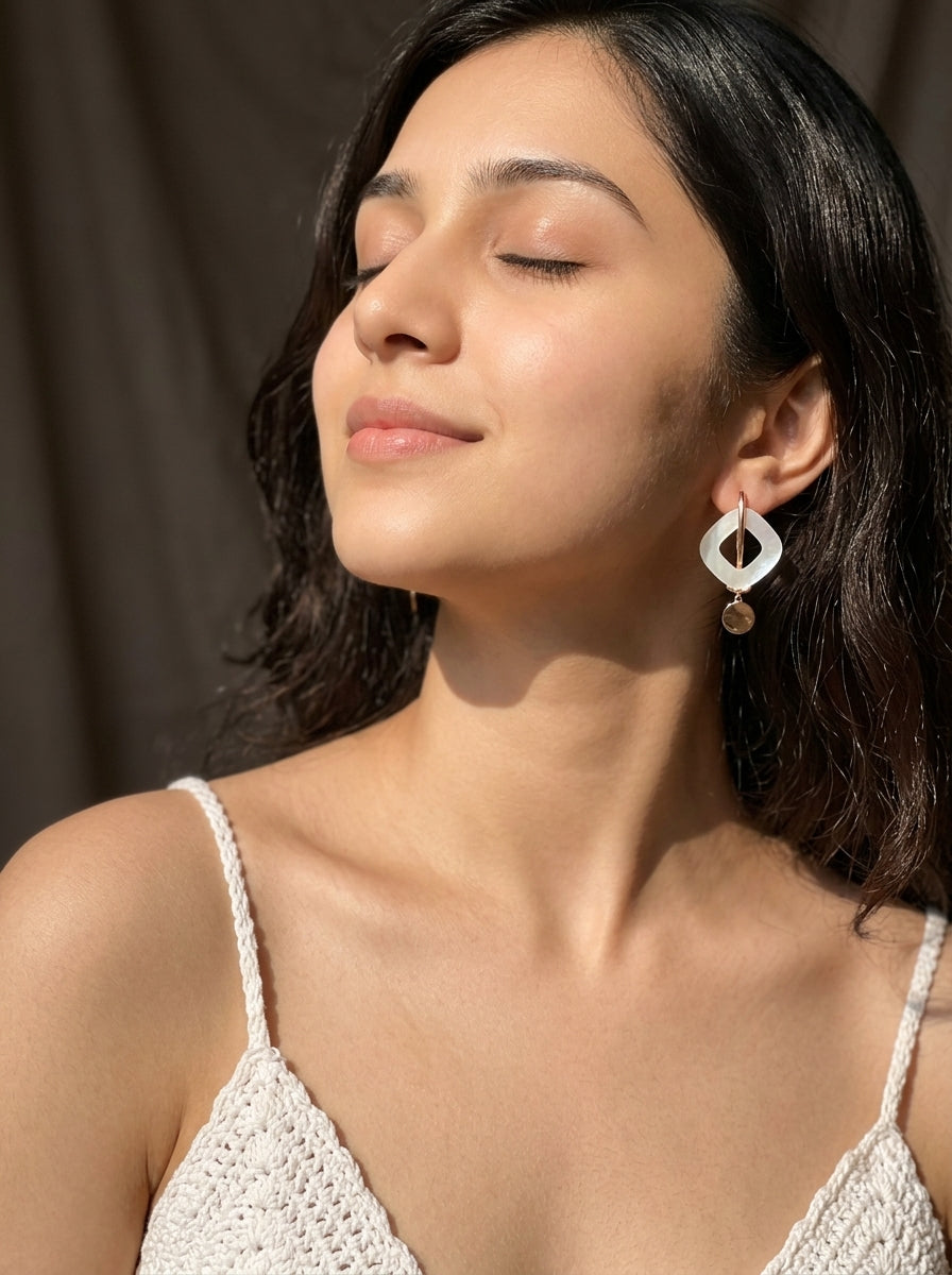 Lumina Geometric Drop Earrings