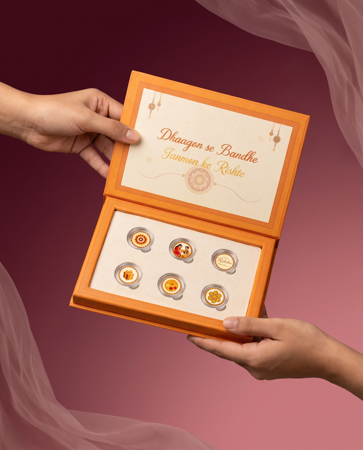 3G PURE SILVER COIN RAKHI HAMPER