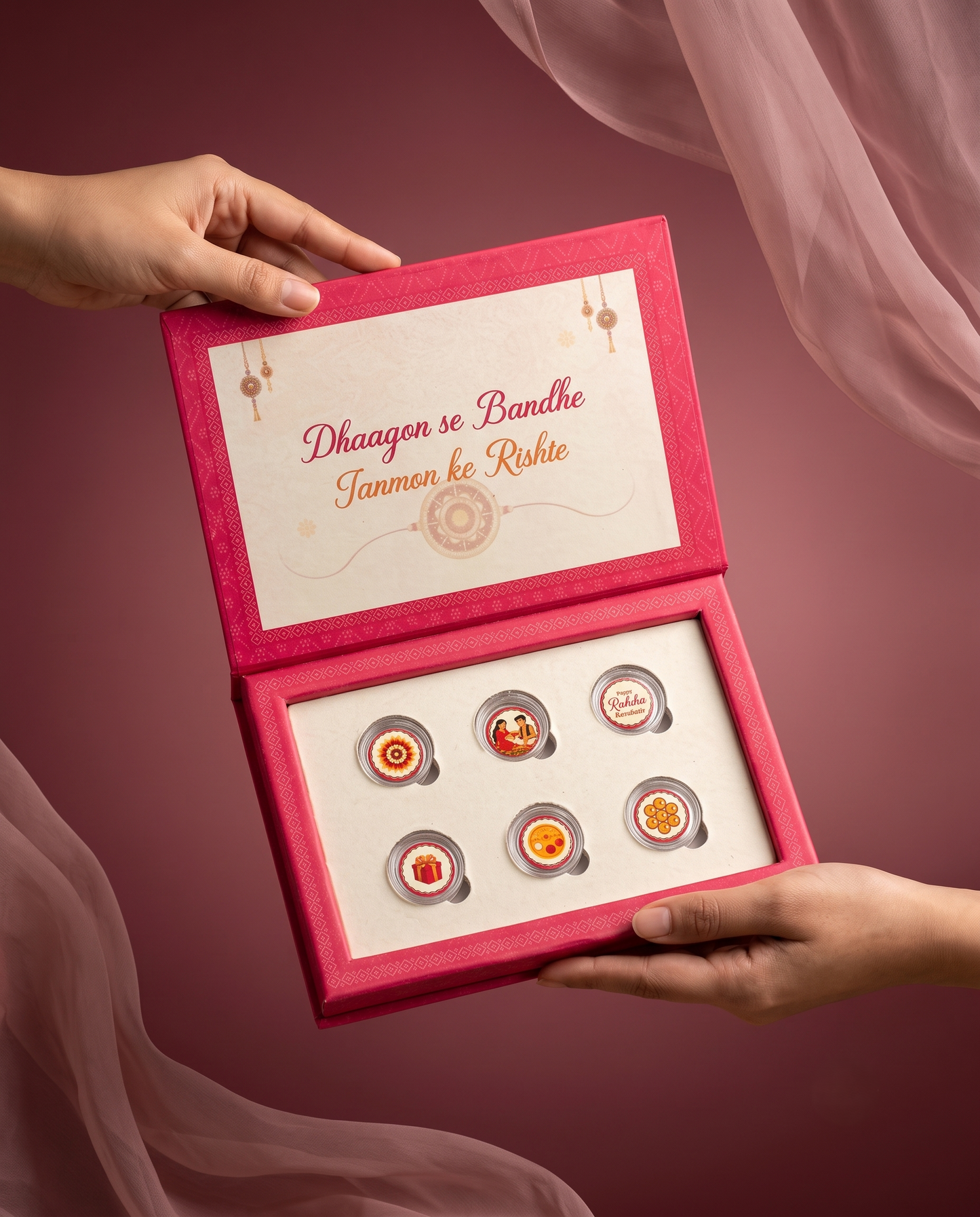 3G PURE SILVER COIN RAKHI HAMPER