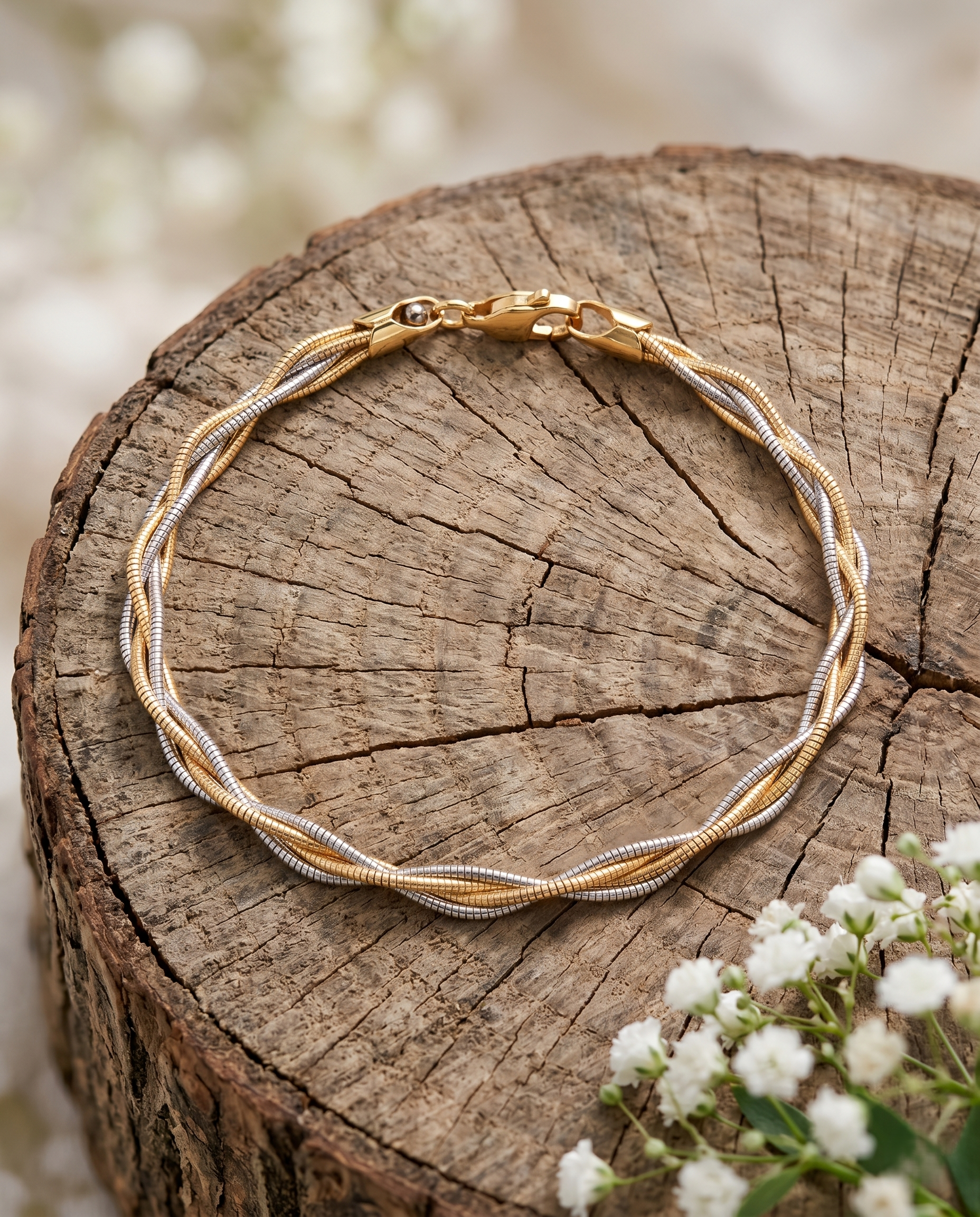 Elegant Mixed-Metal Bracelet