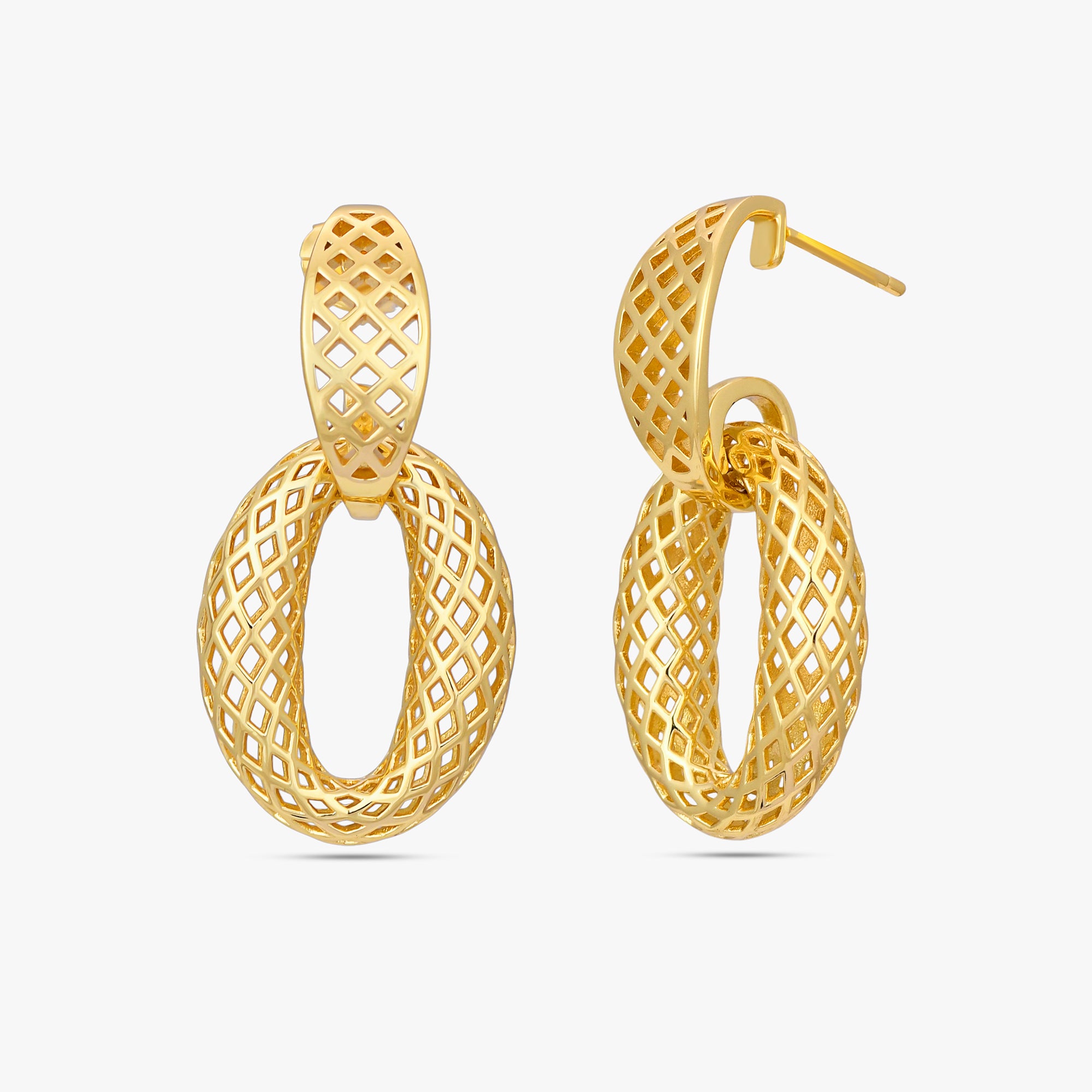 Regency Lattice Drop Earrings
