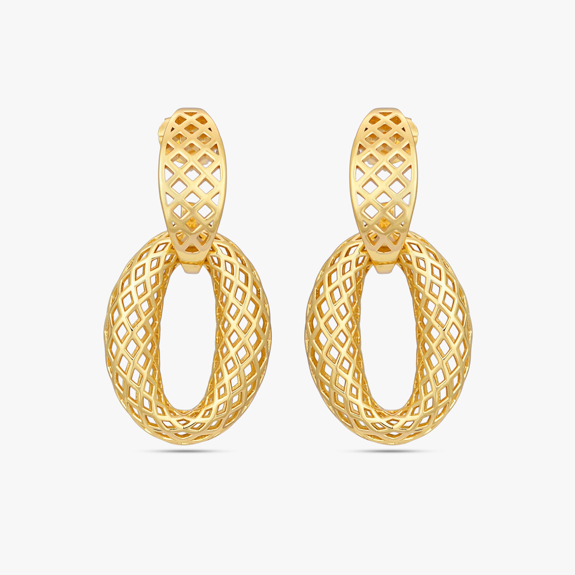 Regency Lattice Drop Earrings