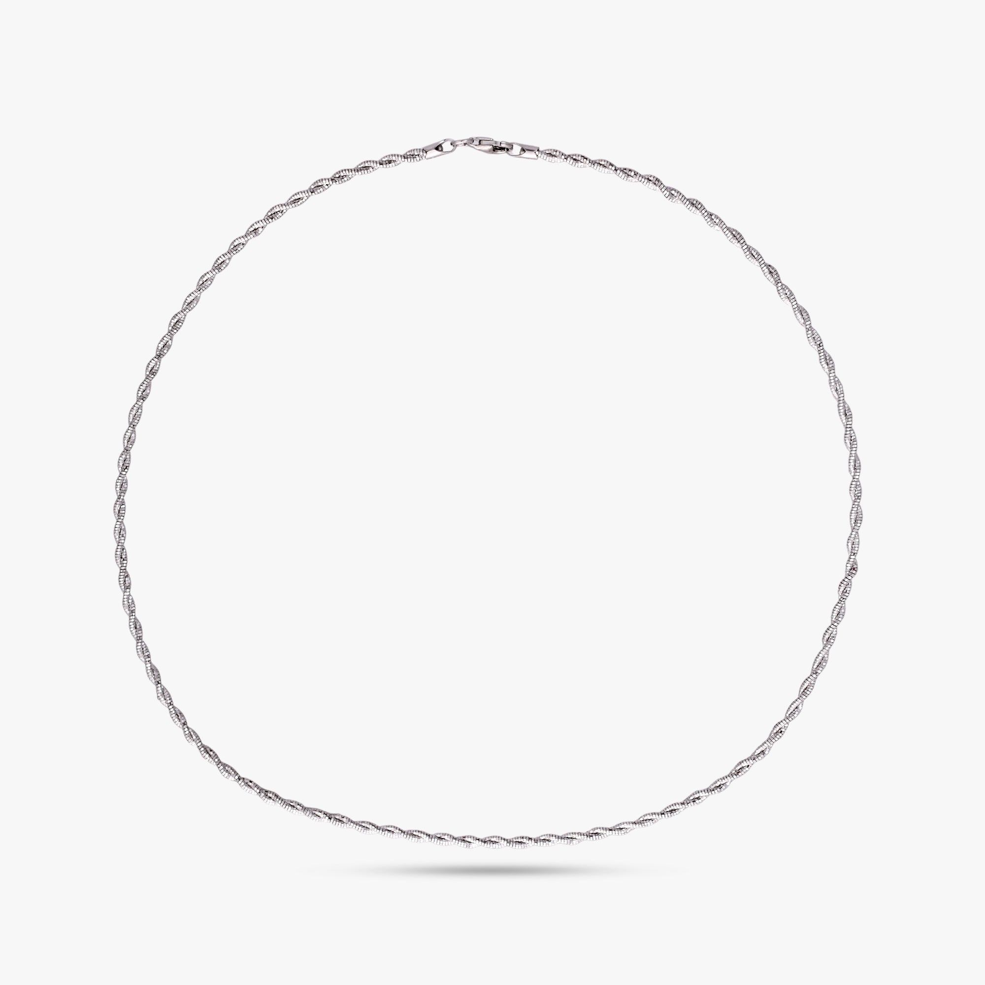 Italian Twisted Silver Necklace