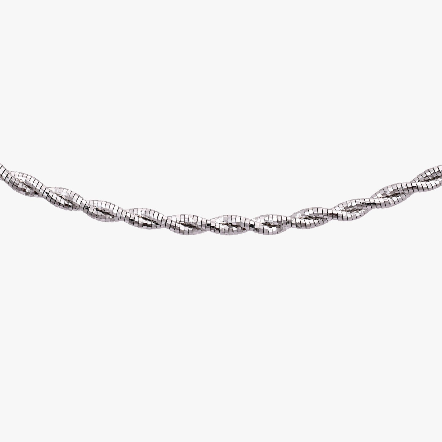 Italian Twisted Silver Necklace