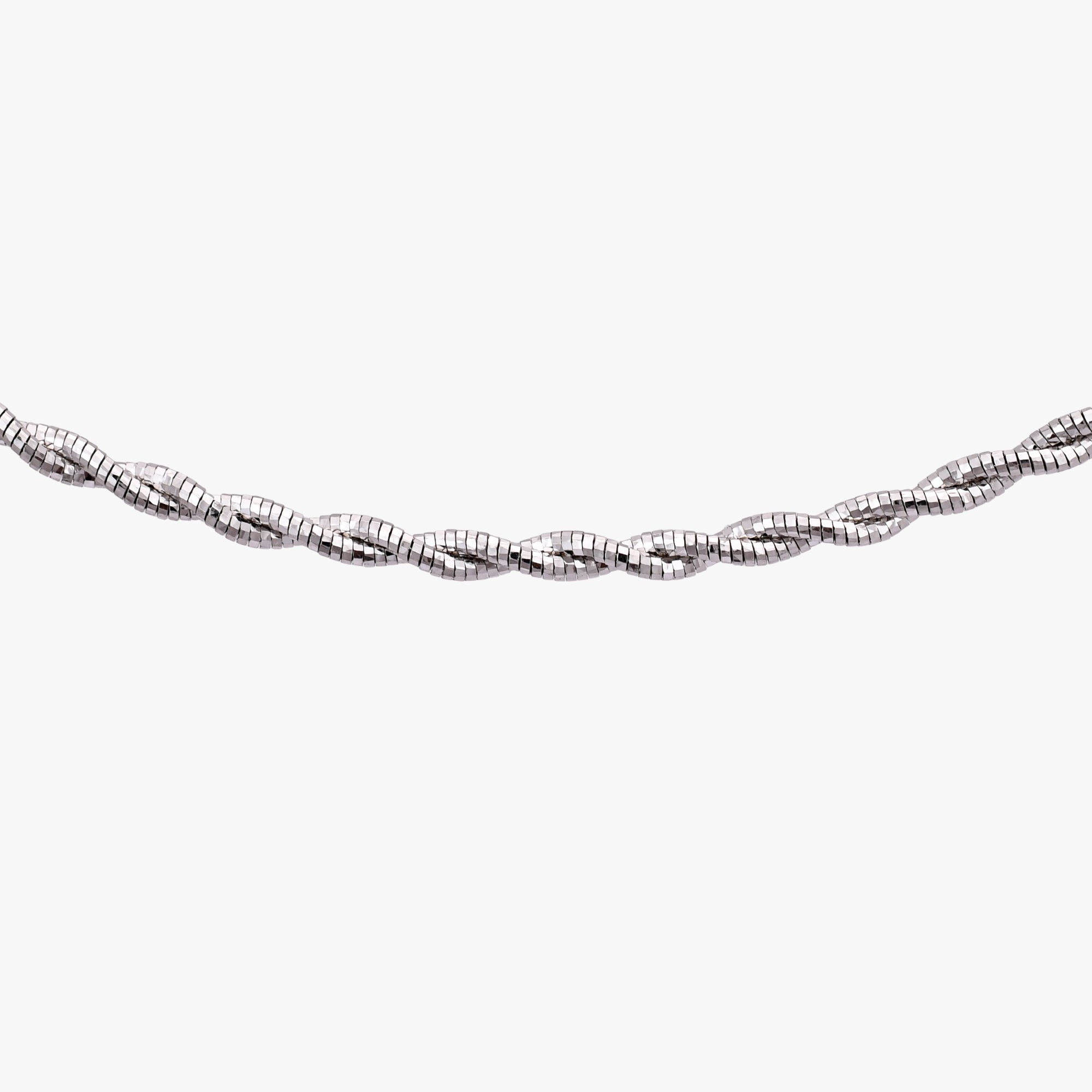 Italian Twisted Silver Necklace