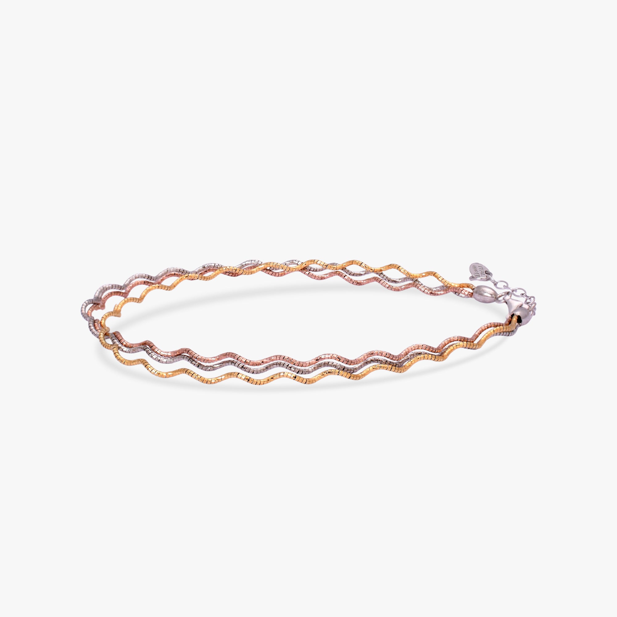 Triple Layer Wave Anklet