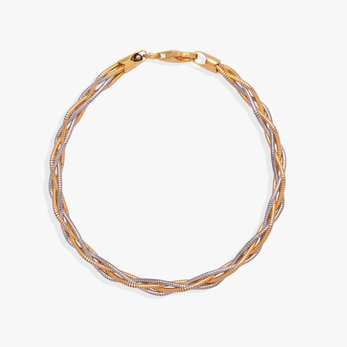 Load image 1 in gallery view. Elegant Tricolor Braided Bracelet