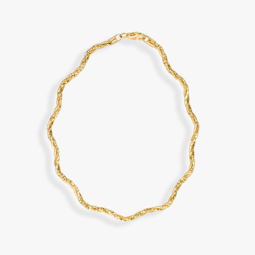 Load image 1 in gallery view. Wavy Italian Collection Anklet