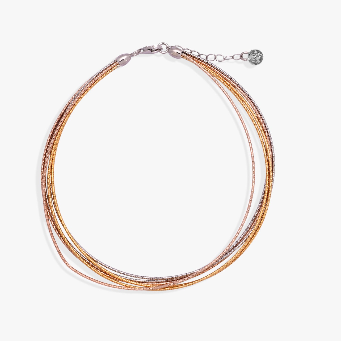 Layered Mixed-Metal Anklet
