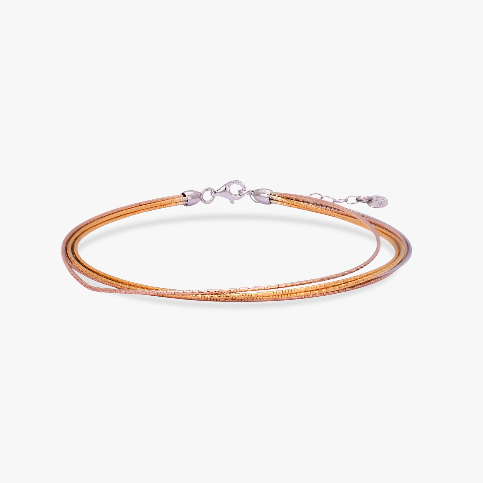 Layered Mixed-Metal Anklet