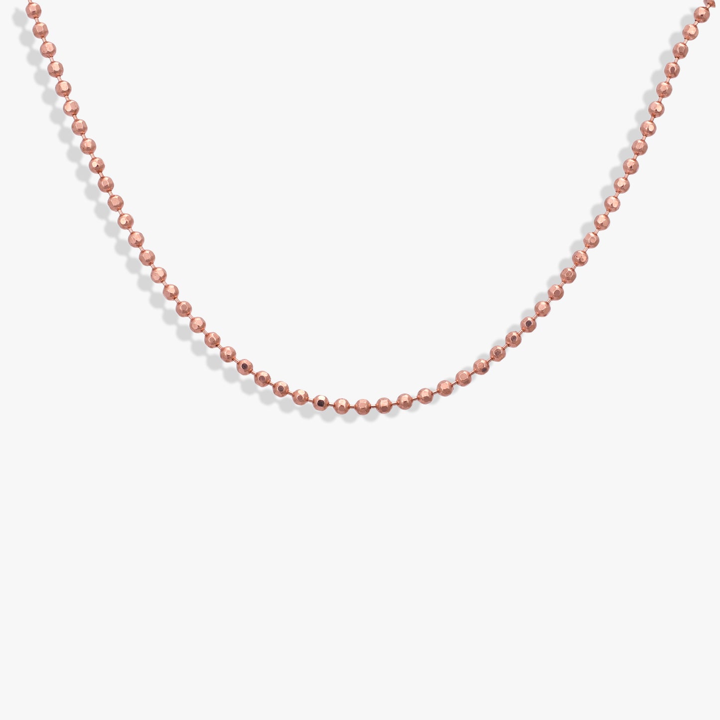 Sleek Rose Silver Chain