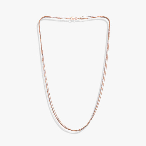 Load image 1 in gallery view. Tricolor Layered Silver Chain