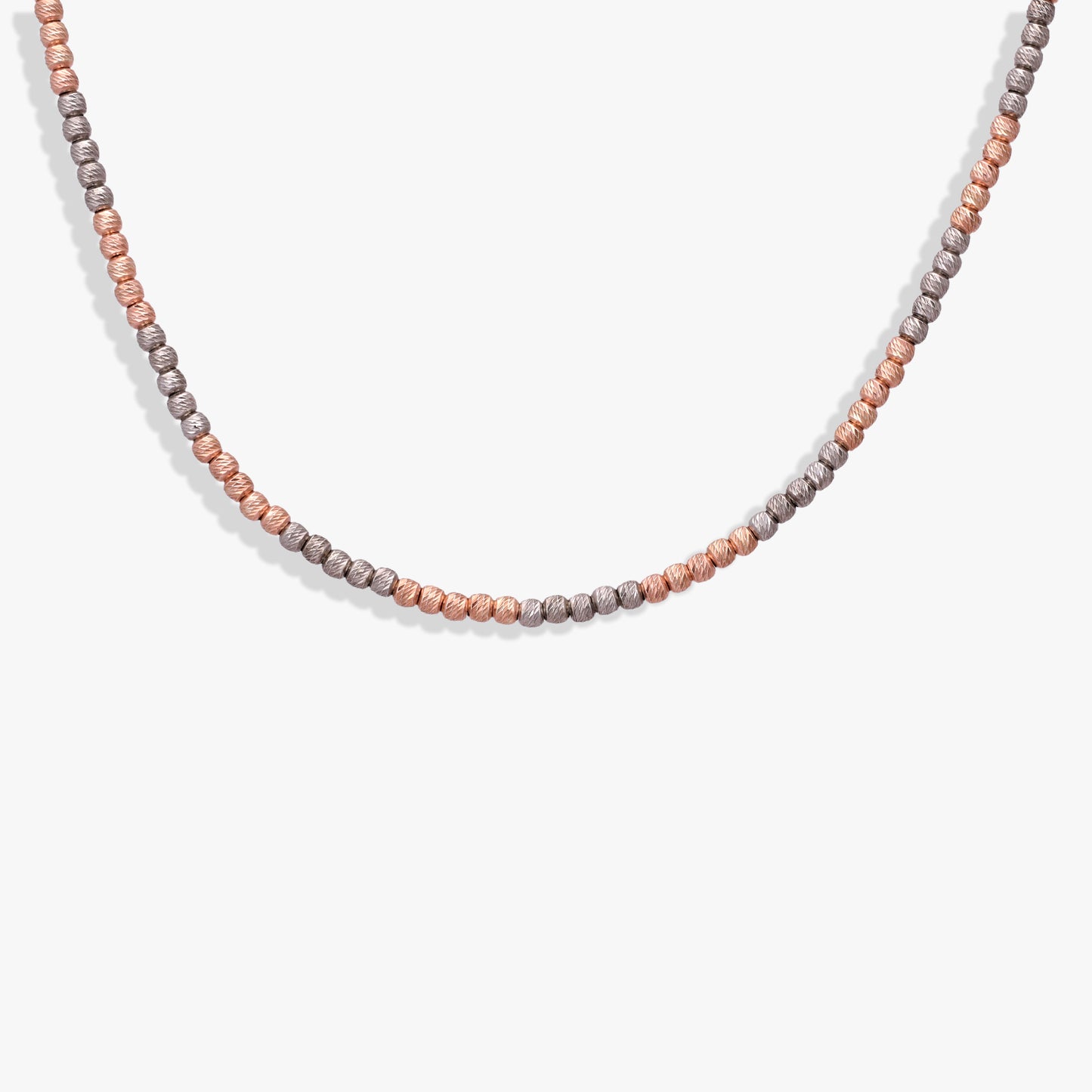 Tricolor Layered Silver Chain