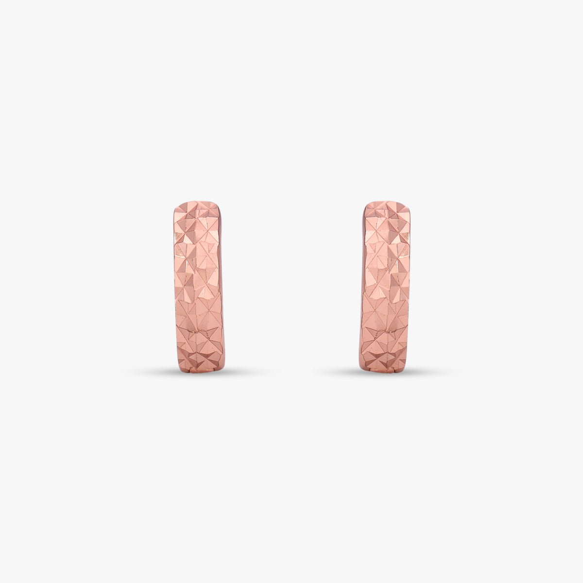 Diamond Cut Huggie Earrings