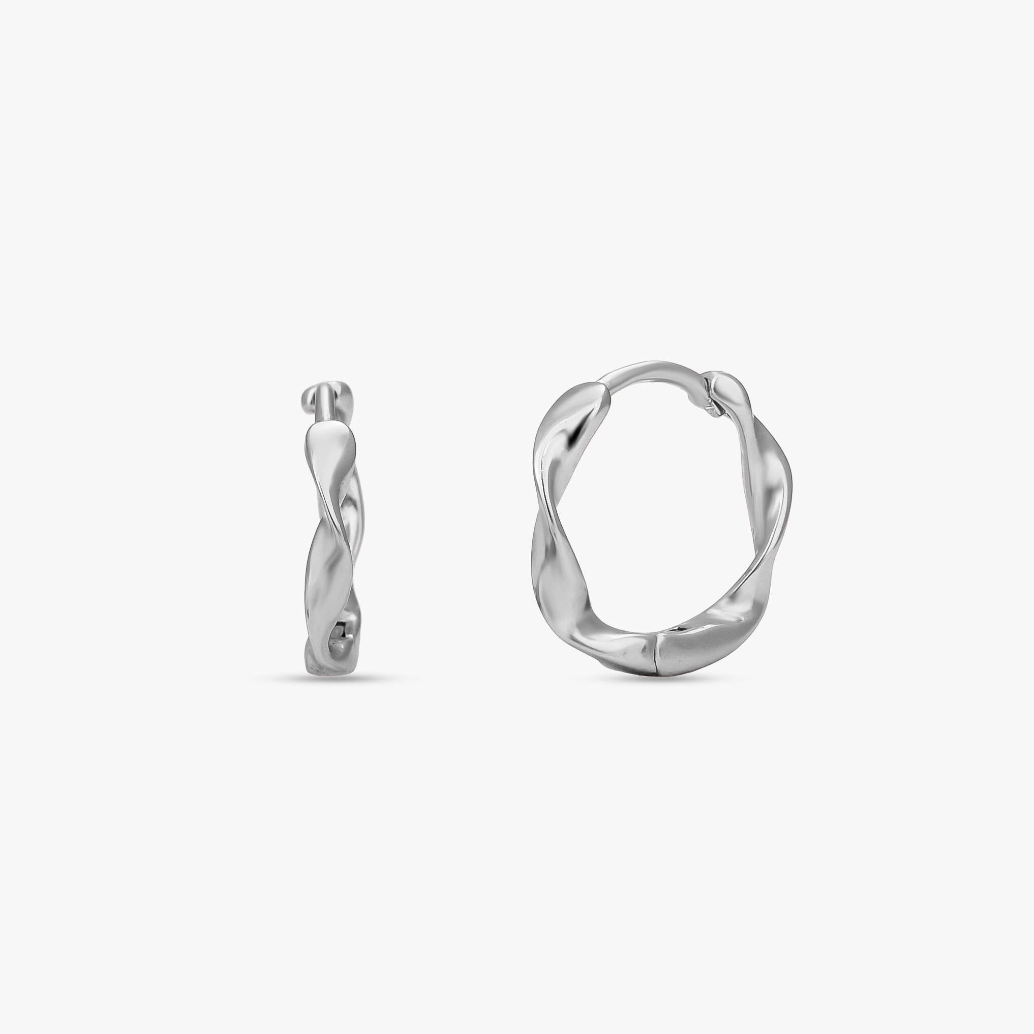 Twisted Ribbon Hoop Earrings