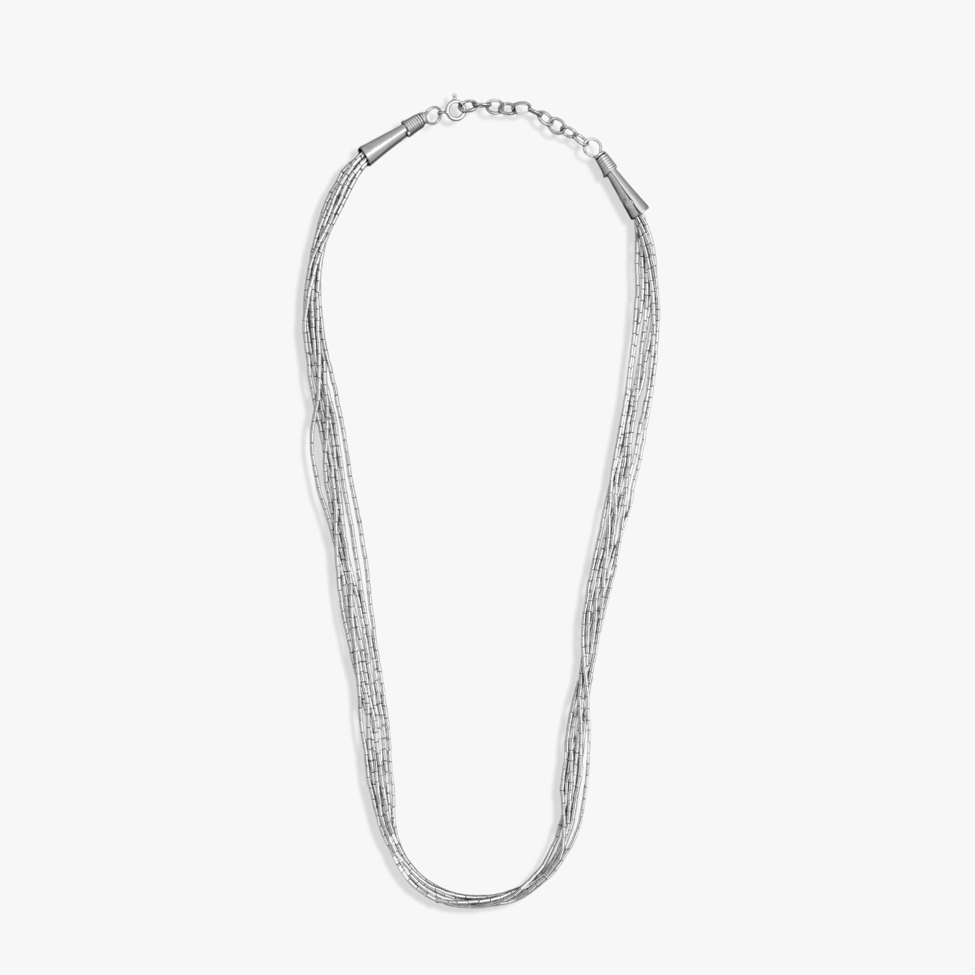 Sleek Italian Silver Necklace