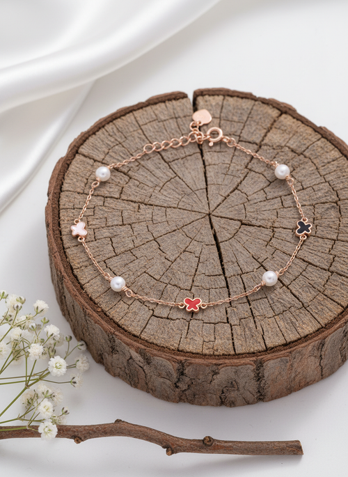 Load image 1 in gallery view. Butterfly Pearl Bracelet