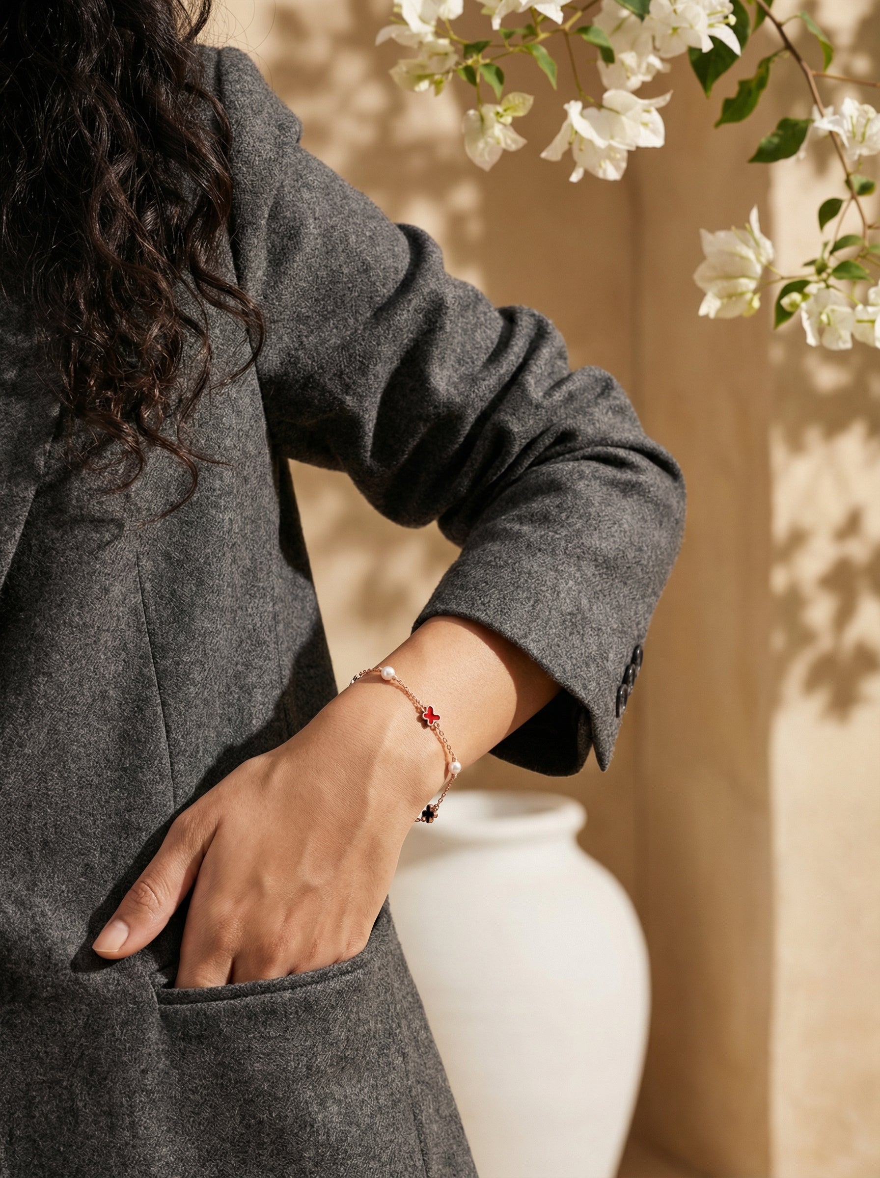 Butterfly Pearl Bracelet