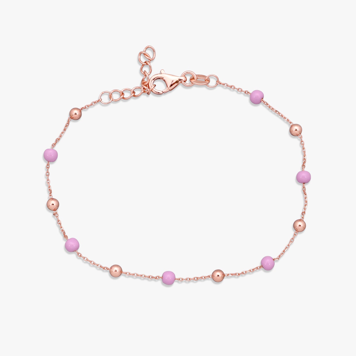 Lavender Bead Chain Bracelet