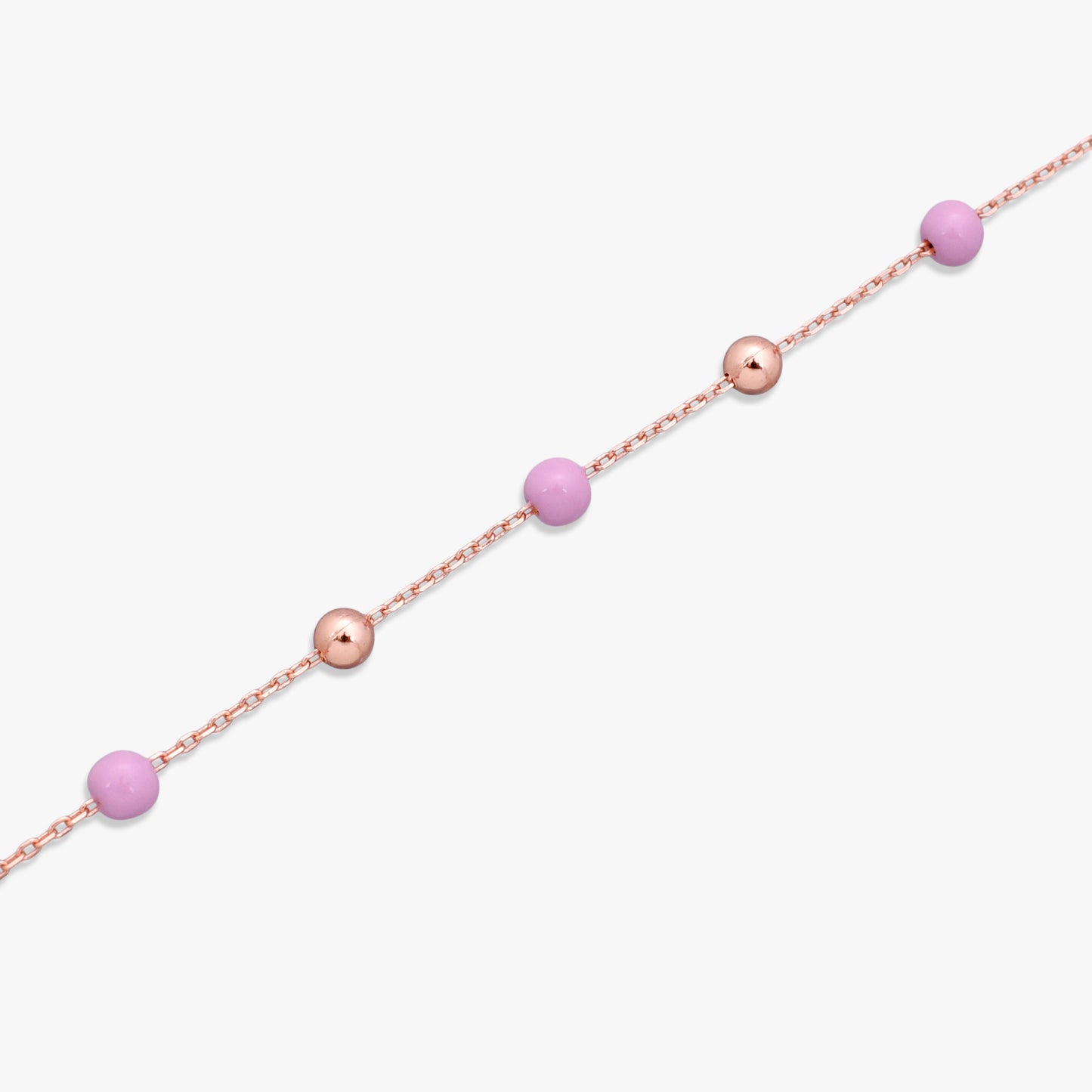 Lavender Bead Chain Bracelet