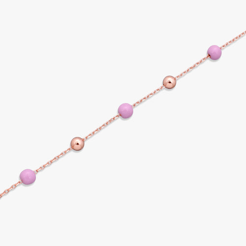 Load image 1 in gallery view. Lavender Bead Chain Bracelet