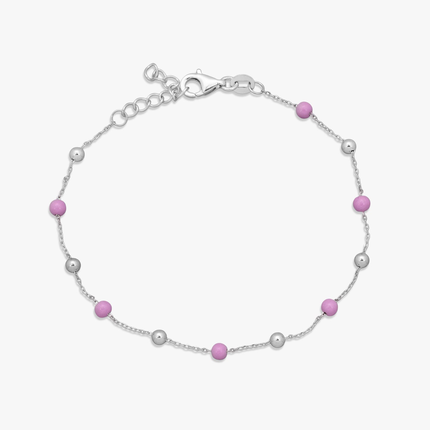 Lavender Bead Chain Bracelet
